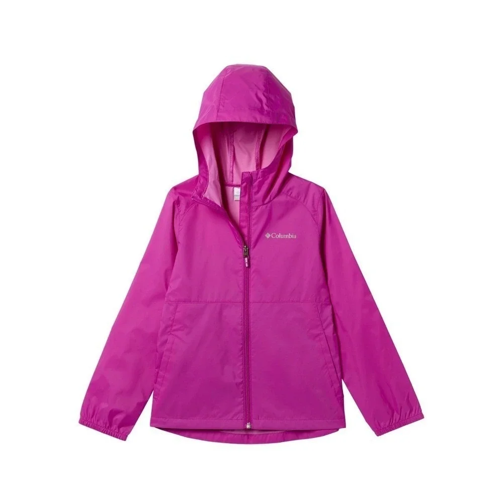 New Columbia Switchback III Youth XL Waterproof Rain Jacket Hooded Fuchsia $50